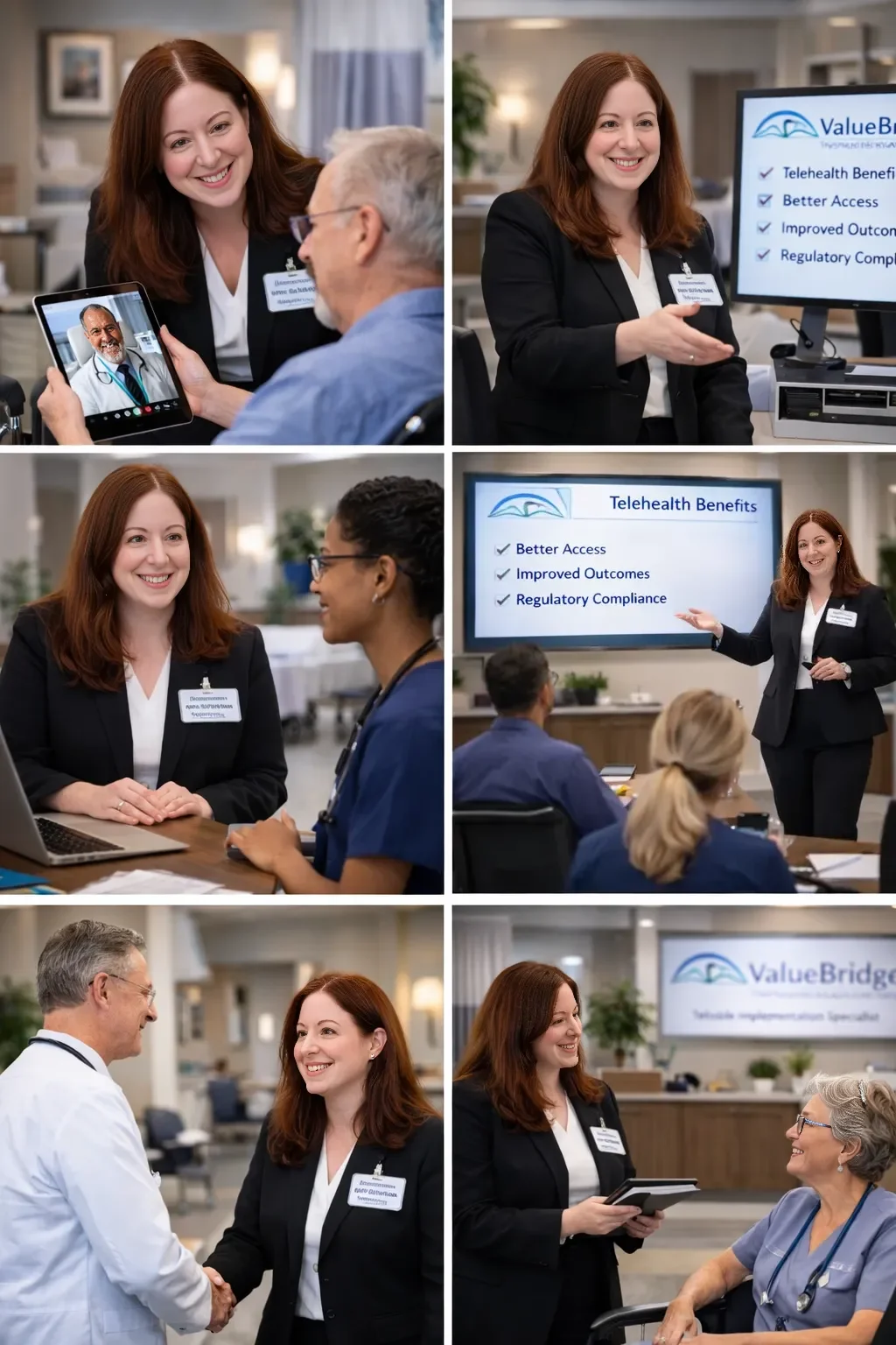 Melissa working collaboratively with healthcare client team